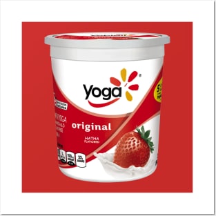 Yum Yum Strawberry Yoga. Hatha Yogurt. Posters and Art